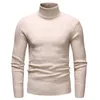Men's Sweaters Men Winter Keep Warm Bottom Sweater High Neck Pullover Long Sleeve Solid Color Casual Basic Knitted Top SweatersMen's