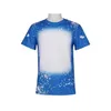 Sublimação Party Bleached Shirts Transferência de calor Camisa em branco Bleach camisetas poliéster de poliéster Us Homens Mulheres Suprimentos FS9535 SS0114