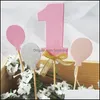 Altre forniture per feste festive 1 set personalizzato numero uno cake topper kit glitter numeri matrimonio babyshower compleanno cupcake drop delive