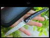 Toppkvalitetsfickfällning Kniv VG10 Damascus Steel Blade Ebony Handle EDC Knives Xmas Gift