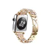 Remplacement de bracelet en Zircon diamant Bling pour Apple Watch série 7 6 5 4 3 2 SE bande de liaison en cuivre 41mm 44mm 45mm