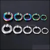 Nose Rings Studs Body Jewelry Stainless Steel Captive Bead Hoop Ear Piercing Expander Gauge Closure Nipple Ring Drop Delivery 2021 6Hets