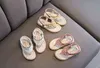 Tjejer sandaler sommar barn baby clip-toe rhinestone prinsessan skor mode sillben sandaler barn tjejer strand sandaler skor g220418