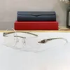 Yuvarlak Güneş Gözlüğü Tasarımcı Erkek Çerçevesiz Panter Buffalo Boynuzu İş Günlük Kadınlar için Gözlük Gümüş Altın Metal Spor Gözlükler Unisex Siyah Kılıflı Lunettes