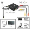 AV2HDTV Connector RCA AV/CVSB L/R Video to HDTV-compatible AV Scaler Adapter HD Video Converter Box 1080P Support NTSC PAL