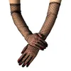 Kobieca suknia ślubna seksowne krawędzie rękawiczki letnie długie kropki pełny palec przezroczysta siateczka krem do opalania ekran dotykowy rękawiczki do jazdy K71 J220719