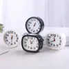 Plastic Pointer Clock Bedside Electronic Mute Alarms Clock Student Portable Square Alarm Clocks Desktop Round Small Ornaments BH7254 TYJ