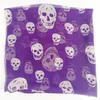 Halsdukar Summer Beach Square Shawl Ladies Designer Skull Print Chiffon Scarf Muslim Hijab For Women Skeleton Wrap 120cm 120cmscarves