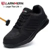 Larnmm Safety Shoes Sapatos de trabalho aço de aço confortável