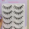 False Eyelashes Daily Eye Makeup Natural Fairy Cross Curling Lash Extension Beauty Big Eyes 5 Pairs Wispy Long EyelashesFalse