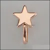 Brincos geométricos de parafuso parafuso de clipe para mulheres lindas e breatificadas de cobre Triângulo de cobre amor coroa estrela simples Ear clipe Dhovk