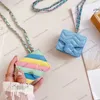 Tillbehör hörlurar tillbehör designer airpods case macaron för airpods 1 2 3 pro öronpaket förvaring väska med kedjedesigners airpod