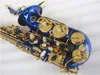 Musikinstrument New Blue Golden Key Altsaxophon Es Flat Sax Professional mit Kofferteilen