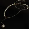 チェーンファッションシンプルな非対称ゴールドカラーチョーカーチェーンエキサイトナッツ淡水真珠のネックレス女性用2022 GCHAINのための調整可能なペンダント