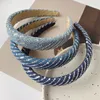 Denim Pailletten Schwamm Stirnbänder Mode Haar Zubehör Für Frauen Shiny Trend Temperament Haarband Haarband Mädchen Headwear Neue