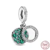 925 Silver Fit Pandora Charm 925 Bracelet Silver Green Series Charms Set Pendant Diy Fine Perles Jewelry