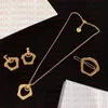 Fashion Designer Necklace V Letter Pendant Banshee Medusa Head 18K Gold Plated Womens VE2