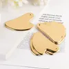 Wholesales Beauty Skin Care Massager Metal Guasha Tool for Face Heart Shape Electroplating Gold 304 Stainless Steel Gua Sha Facial Tool