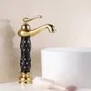 Bathroom Sink Faucets Golden Faucet Basin Single Handle High Short Style Deck Mounted & Cold Washbasin Mixer Tap