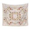 Fiori Tappeti da parete Luna Estetica Decorazione della stanza Boho Decor Macrame Appeso a parete Coperta Indian Mandala Art Tappeto Yoga Beach J220804