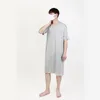 Vêtements de nuit pour hommes Modal Robe Hommes Chemises de nuit Été Automne Pyjamas Robes de douche Mince Coton Peignoir Lâche Plus Taille Homme Home Wear Sleeping Dre