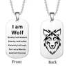 Подвесные ожерелья волчья ожерелье I - собака с нержавеющей сталь