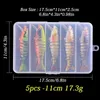 5PC Box 11cm 17g Swimbait Wobblers Pike Fishing Lures Artificial Multi Fointed Sections Hard Bait Trolling Carp Fishing Tools 220523