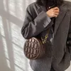 Small Checkered Round Luxury Brand Bags for Women 2022 Female Handbags Shoulder Ladies PU Leather Vintage Crossbody Purses X220331