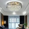 Modern Round Ceiling Ljuskrona för vardagsrum Sovrum Guld Lyx Crystal Inomhus Taklampa LED Cristal Home Decor Lamp