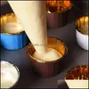 Muffin Cup Oven met Hoge Temperatuur Cake Papier Dessert Golden Rollow Folding Wedding Viering Decoratie 200 Packs Drop Leverings 2