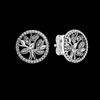 Boucles D'oreilles Arbre De Vie Argent Plaqué Rond Vintage Creux De Mariage De Mode Cadeau Simple Femmes JewelryStud Odet22 Farl22