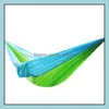 Hammocks Outdoor Furniture Home Garden Ll Double Person Hammock Top Quality Portable Nylon Parachute Cot Bed Campi Dh6Xf