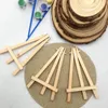 8x15cm Natural Wooden Mini Tripod Easel Mini Wedding Decoration Painting Small Holder Menu Board Accessoriy Stand Display Holders