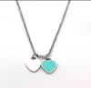 Classique Mode Coeur Perlé Chaîne Pendentif Colliers Conception En Acier Inoxydable Plaqué 3 couches Or 18 carats pour WomenGirl Valentine'241V