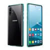 Защитный стеклянный стеклянный телефона для Samsung Galaxy S8 S9 Plus Note 8 роскошный тонкий силиконовый рама TPU жесткая задняя крышка для iPhone 8 x