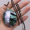 Pendant Necklaces Natural Shell Necklace Abalone Splicing Ellipse For DIY Jewelry Making Bracelet Gift Home DecorationPendant