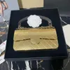 Volldiamant-Kettentasche, Designer-Luxusmode, 5A, hochwertige, glänzende Kristall-Einzelschulter-Gold-Kreuzschulter-Metalltaschen, Achsel-Bankett-Geldbörse