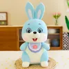 Yeni renkli tavşan peluş oyuncak bebek eşarp tavşan bebekleri yumuşak yastık kızlar hediyeler