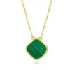 Clover Colliers Designer pour femmes longue chaîne tendance mode chanceux bijoux pendentif blanc vert noir rouge coquille chaîne en or rose ne229y