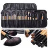 Brosses de maquillage ensemble de cheveux doux ensemble 24 pièces multicolores à paupières à paupières à paupières Blush Brush avec boîtier Femmes Gift Q240507