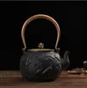 Water Bottles elegant peony 1.2L Japanese High quality Cast Iron Teapot Induction Cooker Kettle With Strainer Tea Pot Oolong QingJi pot
