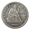 US 1845-1890 Sitzender Freiheitspfeil Vierteldollar Handwerk versilbert Kopiermünzen Metallstempel Herstellung Fabrikpreis