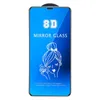 واقي الشاشة لـ iPhone 15 Pro Max 14 Plus 13 Mini 12 11 XS XR x 8 7 SE 8D Mirror Glass Cover Cover Cover Coverage Make Up Convaled Film Shield Shield