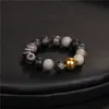 Anel de elástico para mulheres homens 4mm Stone natural 7 Chakras Rings Rings redonda de ametista de quartzo jóias boêmias