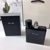 Män doft 30 ml blå designer parfym 3delar presentförpackning set eau parfum toalett långvarig lukt 100 ml bleu de paris varumärke man pour homme54