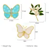 Fashion Crystal Shell Butterfly Brooch Pin For Women High Quality Personality Wedding Tree Suit Lapel Pin Gift