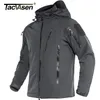 TACVASEN Tactique Polaire Doublée Veste imperméable Mens Militaire Air Soft Veste Manteau Safari Coupe-Vent Hiver Chaud Armée Veste 201218