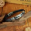 Urok Bracelets Infinity 8 słów Unlimited for Men Boy Ręcznie wykonane oplatana skórzana bransoletka ze stali nierdzewnej opaska samca biżuteria kent22