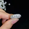 Moissanit Wunderschöner Thread Sterling Silber Diamantringe Modeschmuck für Frauen