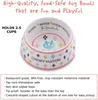 Designer Dog Bowls and Placemats set Dishwasher Safe Food Grade Non-Skid BPA-Free Malamine Bowls and Durable EVA Feeding Placemats with Fun Brand Parody Designs J14